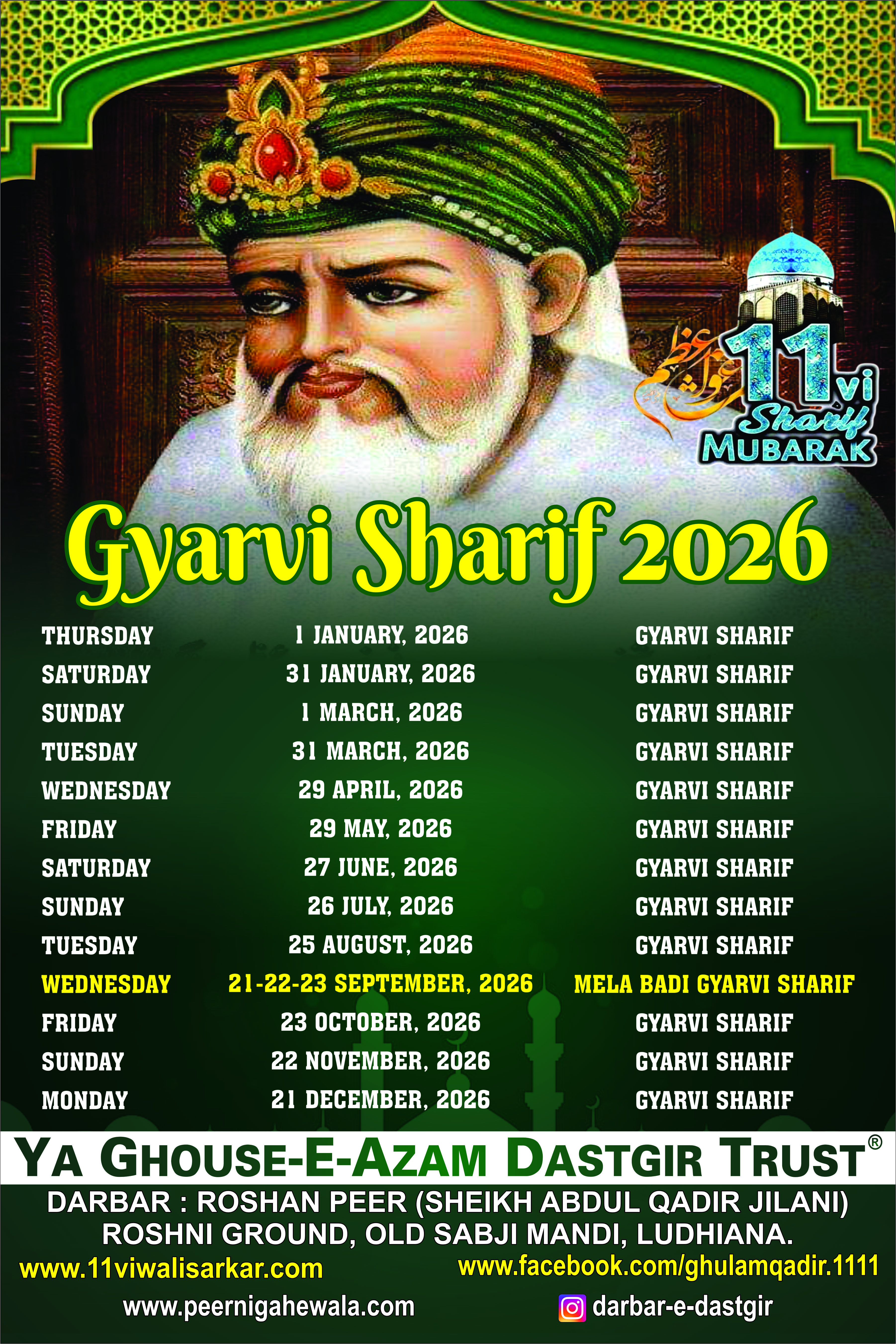 Hazrat Gouns Pak Giarvi Wali Sachi Sarkar Ji